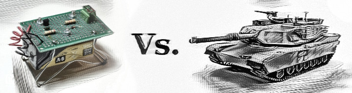 A modern day warfare, cryptographic David & Goliath. This time featuring a contest between your own simple entropy source and an Abrams tank.