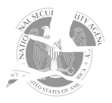 USA's NSA signals intelligence agency logo broken.